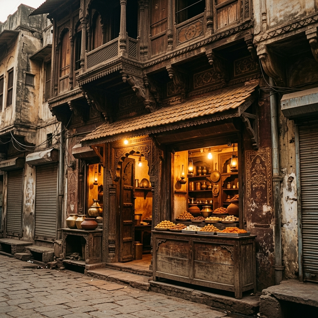 Heritage sweet shop in Ghormara